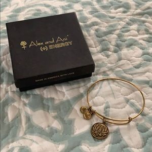 Alex and Ani gold lotus flower bracelet